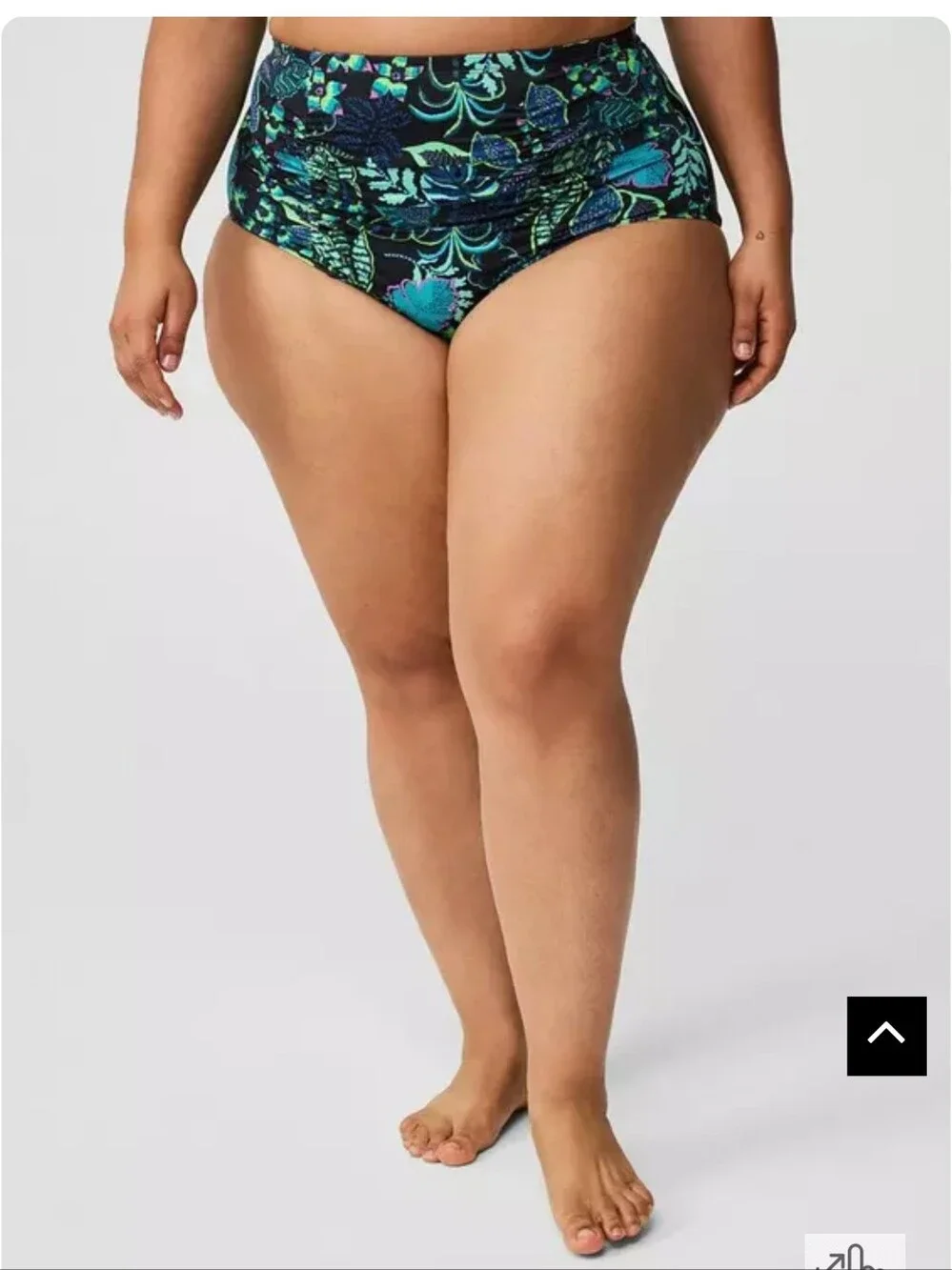 TORRID 2X High-Rise Ruched Swim Bottom